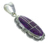Southwestern Authentic Sterling Silver Magenta Turquoise Inlay Pendant QX68516